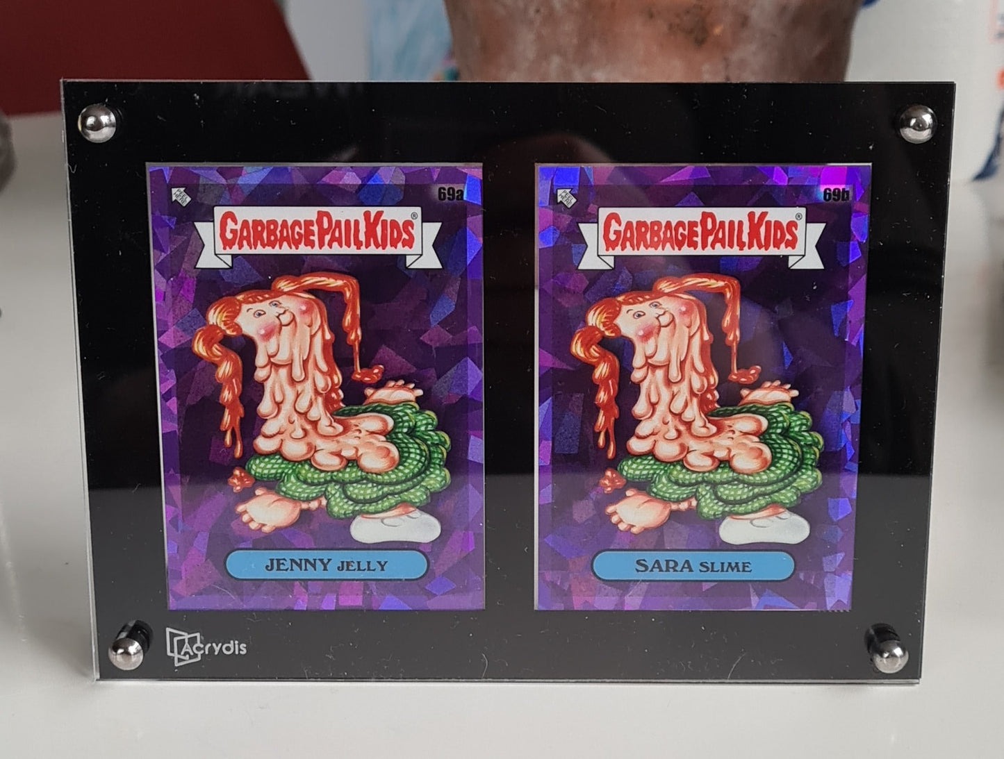 Cadre en acrylique pour 2 cartes à collectionner standards - Protection anti UV - Avec vis