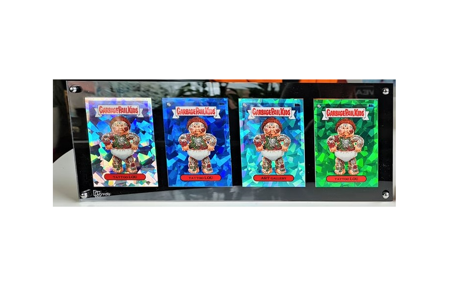Cadre en acrylique pour 4 cartes à collectionner standards - Protection anti UV - Avec vis