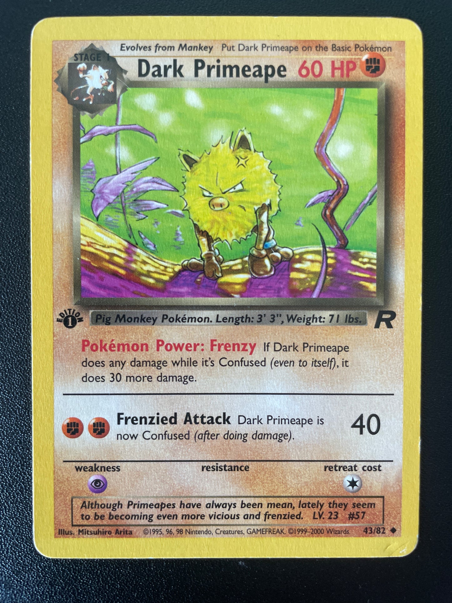 Dark Primeape ED1 43/82 - Team Rocket - EN - EX