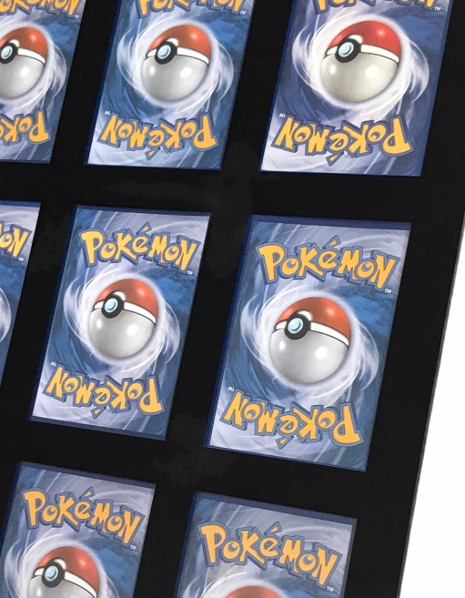 Cadre mural pour 9 cartes (Pokémon - Sports Cards - DBZ etc) - conçu pour cartes sous sleeve max 66x91mm - Anti UV