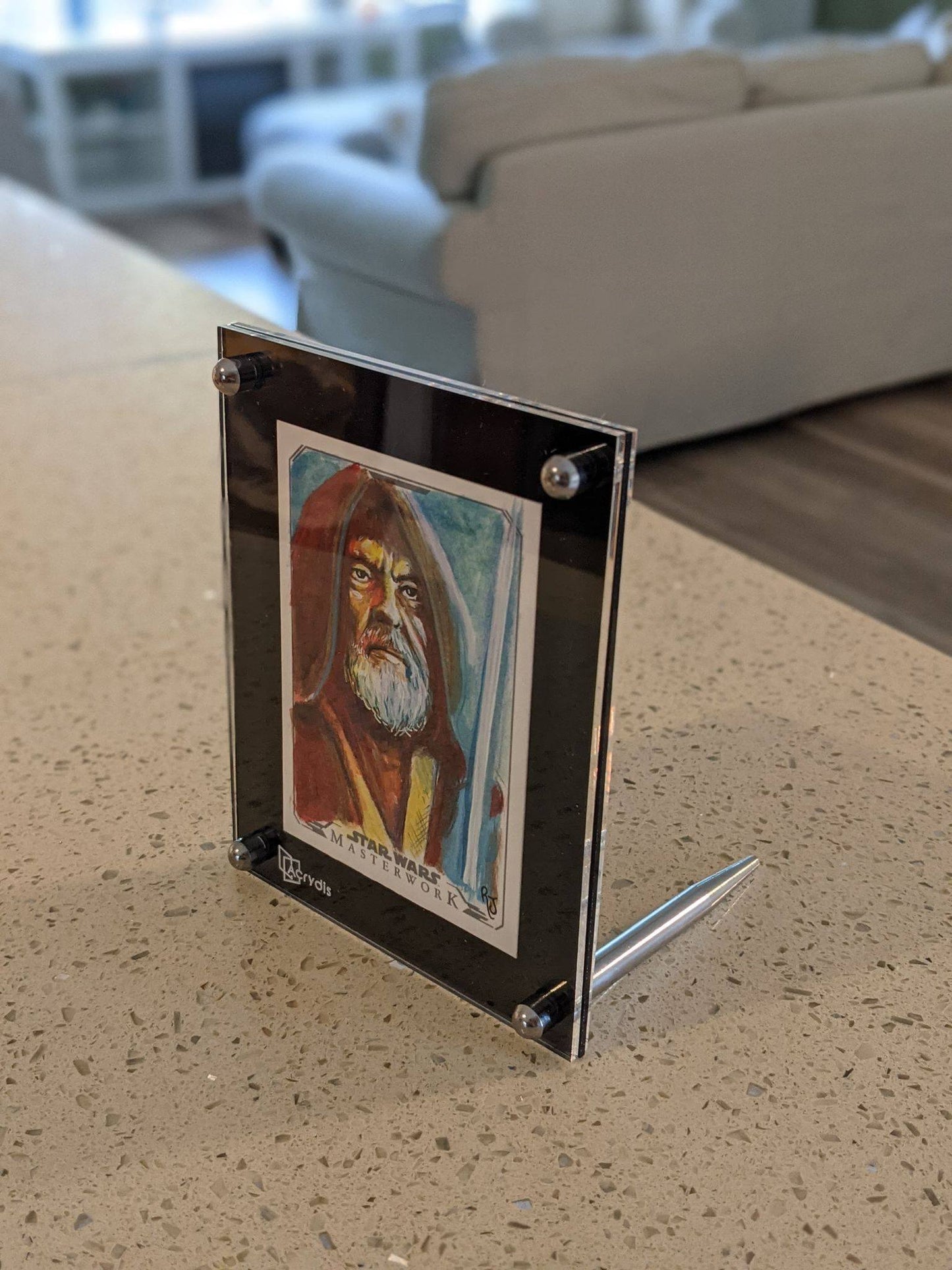 Cadre en acrylique pour 1 carte à collectionner standard - Protection anti UV - Avec vis