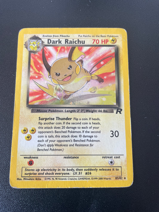 Dark Raichu ED2 83/82 - Team Rocket - EN - F:EX B:GD