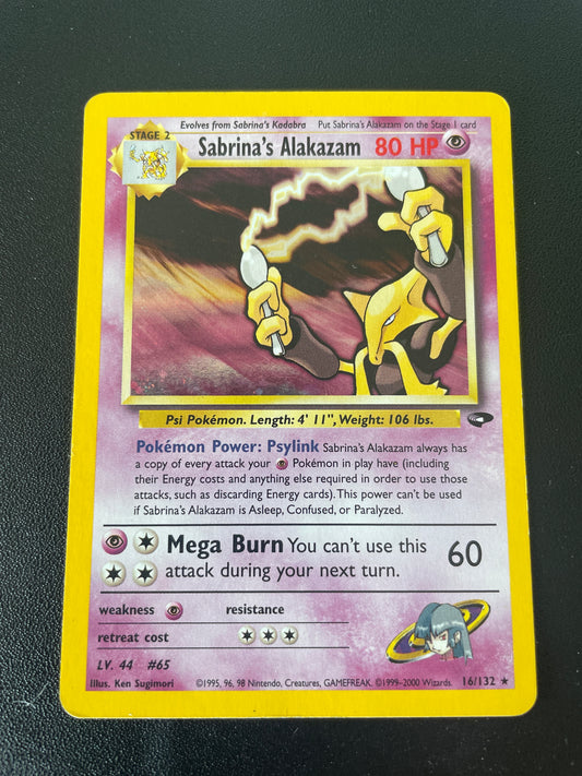 Sabrina’s Alakazam ED2 16/132 - Gym Challenge - EN - F:NM B:EX