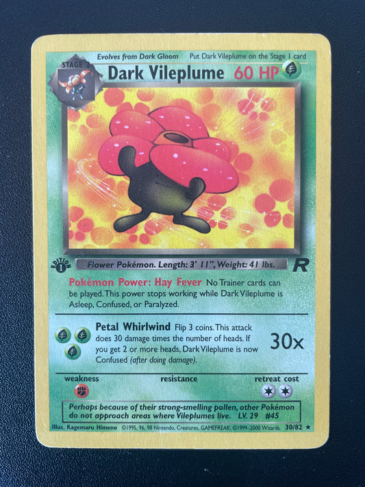 Dark Vileplume ED1 30/82 - Team Rocket - EN - F:NM B:GD