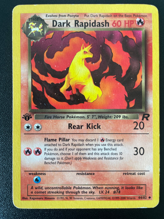 Dark Rapidash ED1 44/82 - Team Rocket - EN - EX