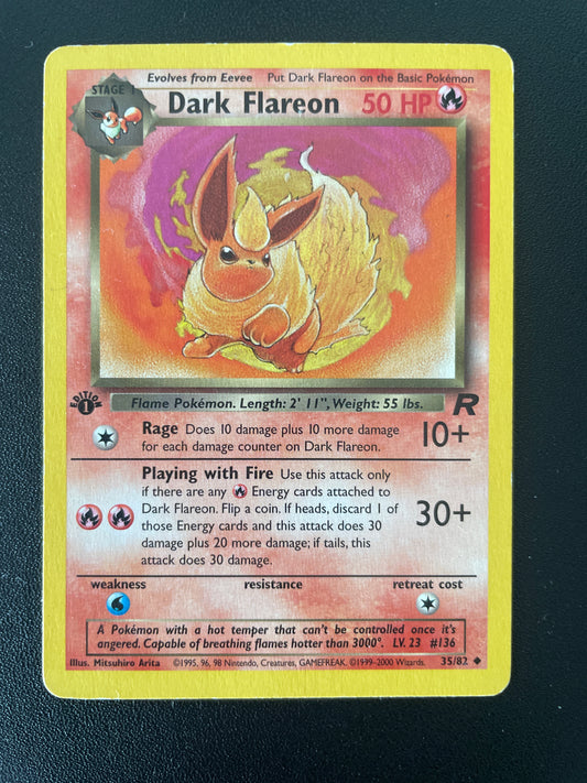 Dark Flareon ED1 35/82 - Team Rocket - EN - Good/Excellent