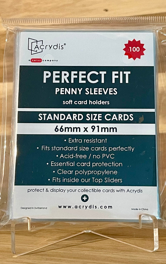 Pack of 100x 66x91mm clear sleeves for TCG Standard cards (perfect fit for sports cards)