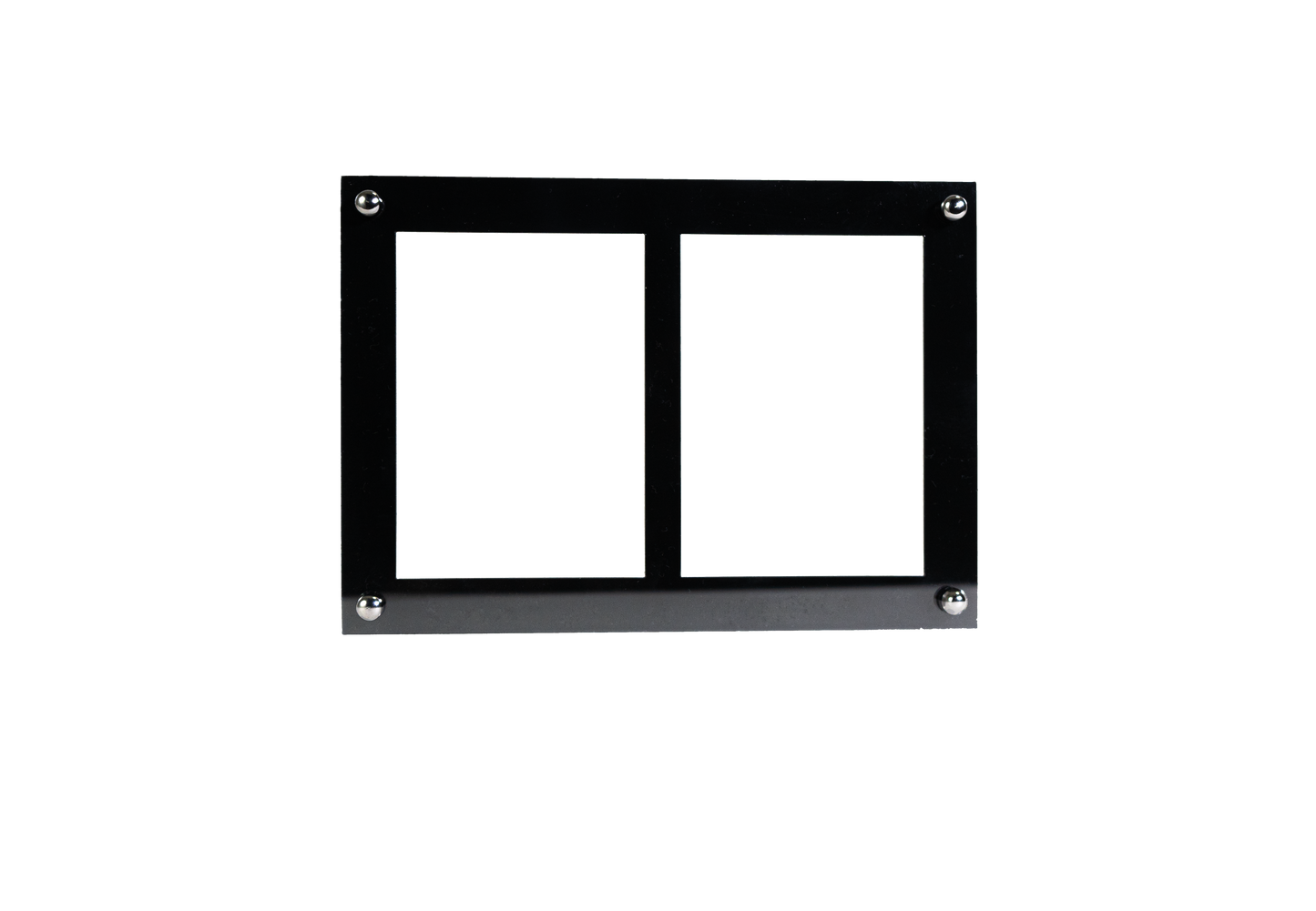 Acrylic frame for 2 standard trading cards - UV protection - With screws