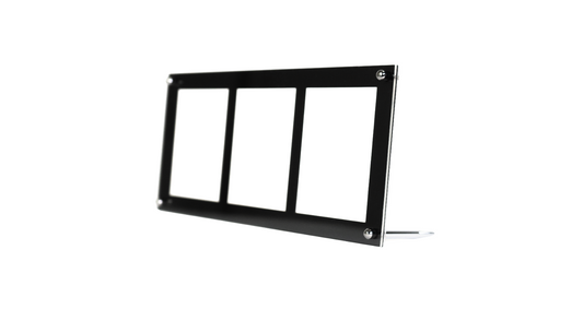 Acrylic frame for 3 standard trading cards - UV protection - With screws